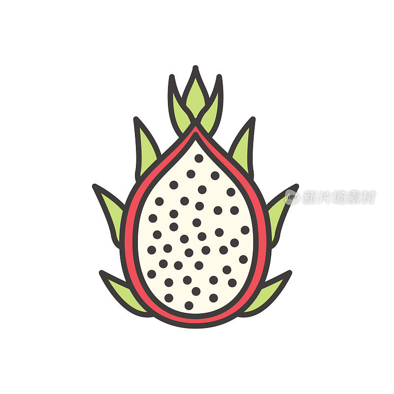Dragon Fruit Cute Fruit Icon